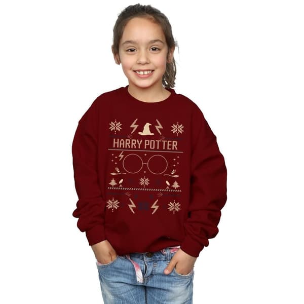 Harry Potter Girls Christmas Pattern Sweatshirt