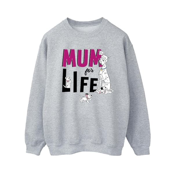 Disney Womens/Ladies 101 Dalmatians Mum For Life Sweatshirt Sports Grey XXL