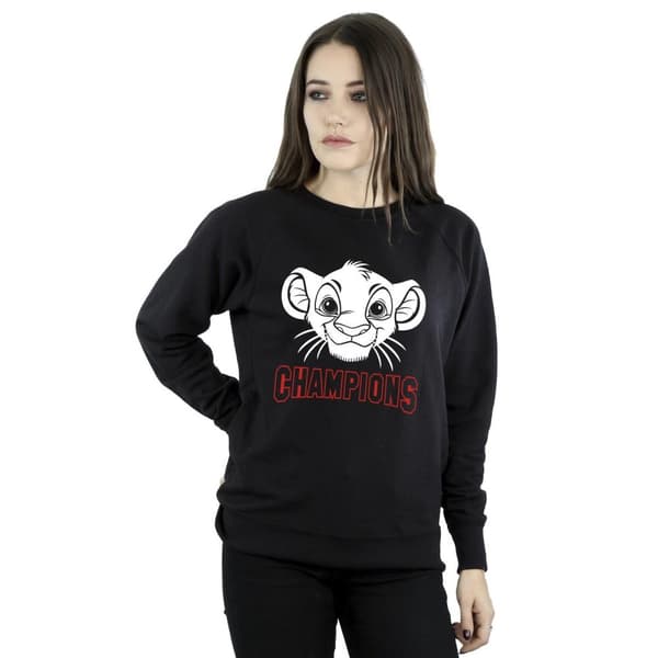 Disney Womens/Ladies The Lion King Simba Face Champion Sweatshirt