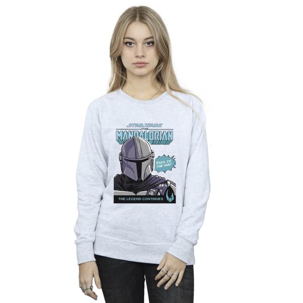 Star Wars The Mandalorian Sweatshirt - kvinnor/damer Mando Comic Cover