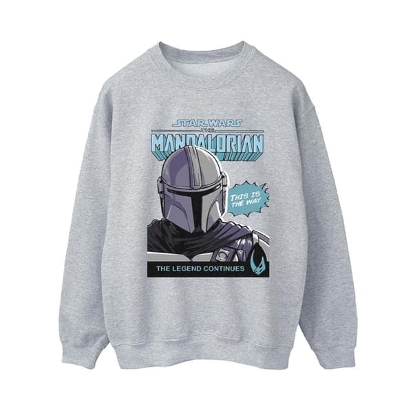 Star Wars The Mandalorian Sweatshirt - kvinnor/damer Mando Comic Cover