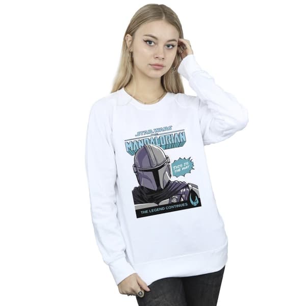 Star Wars The Mandalorian Sweatshirt - kvinnor/damer Mando Comic Cover