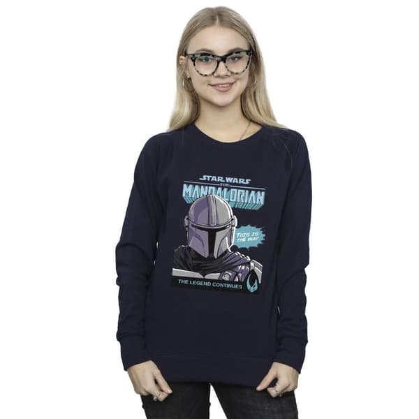 Star Wars The Mandalorian Sweatshirt - kvinnor/damer Mando Comic Cover
