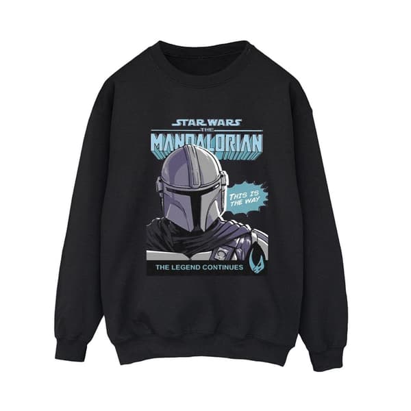 Star Wars The Mandalorian Sweatshirt - kvinnor/damer Mando Comic Cover