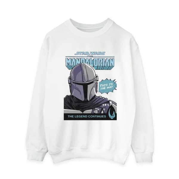 Star Wars The Mandalorian Sweatshirt - kvinnor/damer Mando Comic Cover
