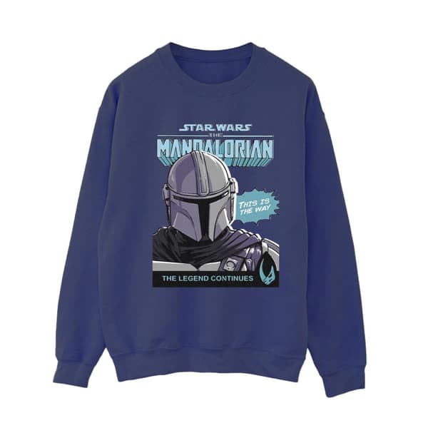 Star Wars The Mandalorian Sweatshirt - kvinnor/damer Mando Comic Cover