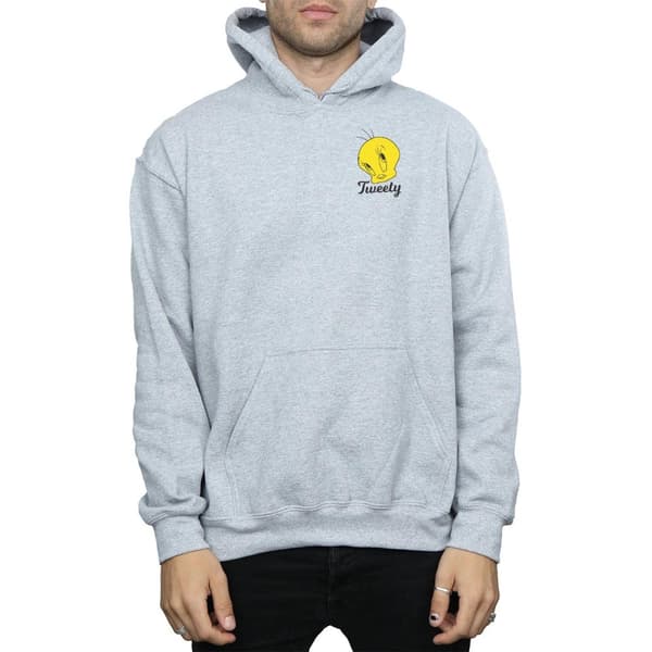 Looney Tunes Mens Tweety Pie Head Hoodie