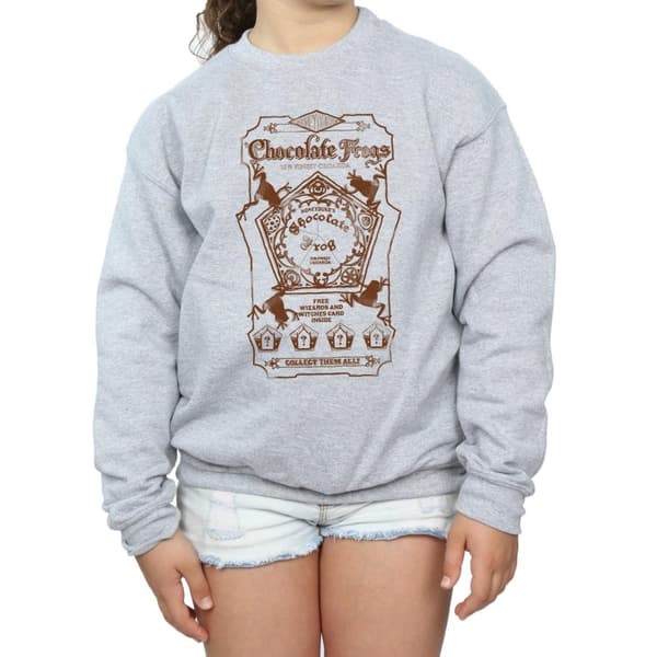 Harry Potter Girls Chocolate Frogs Mono Label Sweatshirt