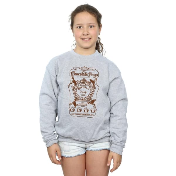 Harry Potter Girls Chocolate Frogs Mono Label Sweatshirt