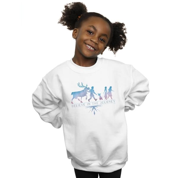 Disney Girls Frozen 2 Believe In The Journey Silhouette Sweatshirt