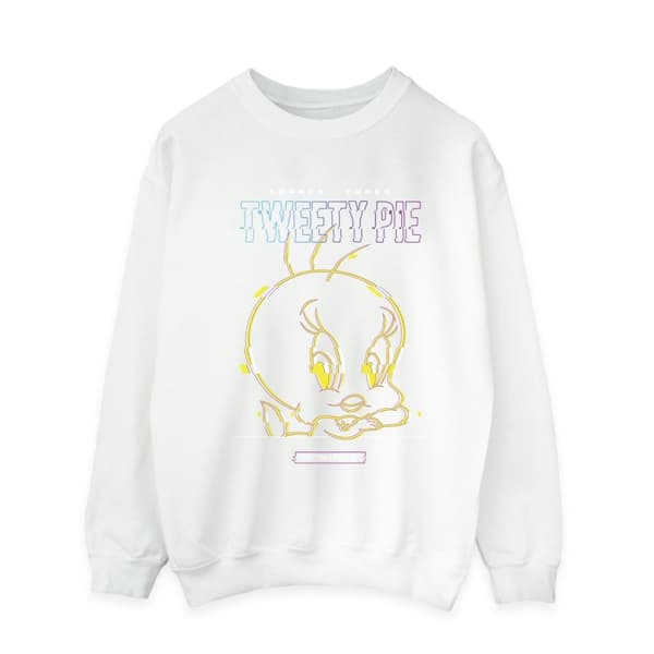 Looney Tunes Mens Tweety Glitch Sweatshirt