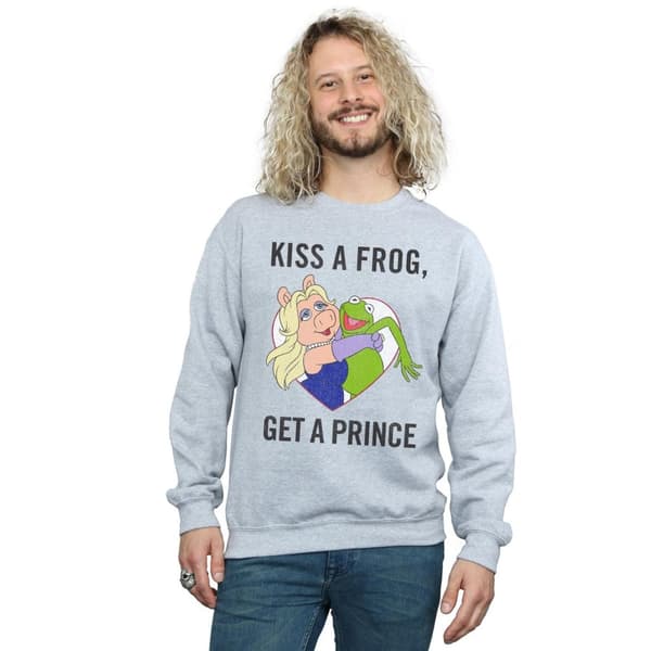 Disney Mens The Muppets Kiss A Frog Sweatshirt