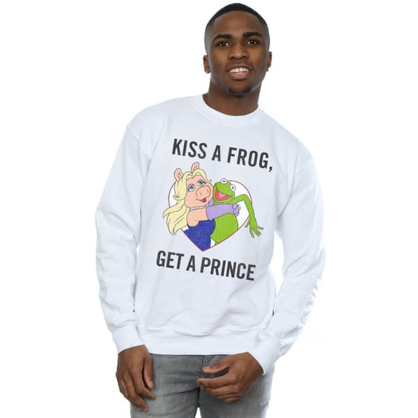 Disney Mens The Muppets Kiss A Frog Sweatshirt