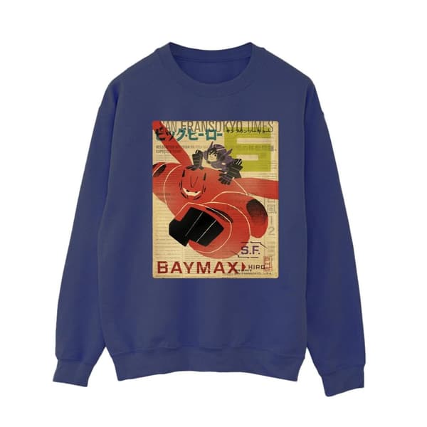 Disney Dam/kvinnor Big Hero 6 Baymax Flying Baymax Newspaper Sweatshirt