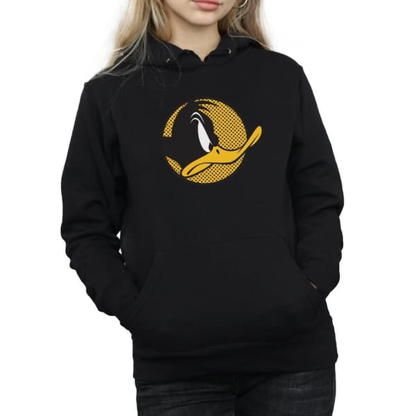 Looney Tunes Huvtröja med prickig profil för kvinnor/damer Daffy Duck