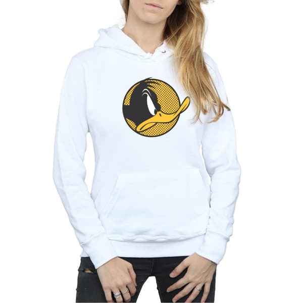 Looney Tunes Huvtröja med prickig profil för kvinnor/damer Daffy Duck