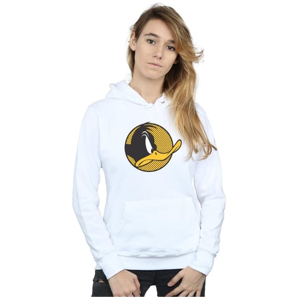Looney Tunes Huvtröja med prickig profil för kvinnor/damer Daffy Duck