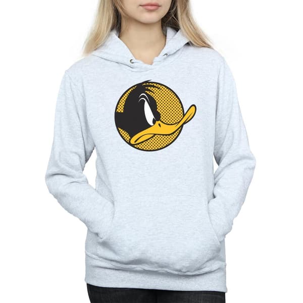 Looney Tunes Huvtröja med prickig profil för kvinnor/damer Daffy Duck