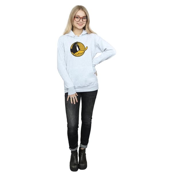 Looney Tunes Huvtröja med prickig profil för kvinnor/damer Daffy Duck