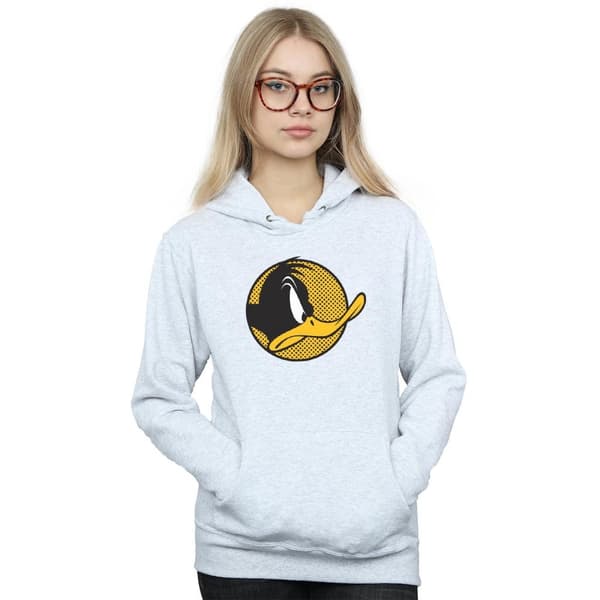 Looney Tunes Huvtröja med prickig profil för kvinnor/damer Daffy Duck