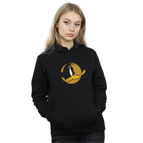 Looney Tunes Huvtröja med prickig profil för kvinnor/damer Daffy Duck