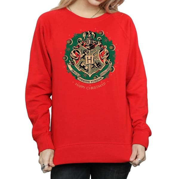 Harry Potter Womens/Ladies Christmas Wreath Sweatshirt