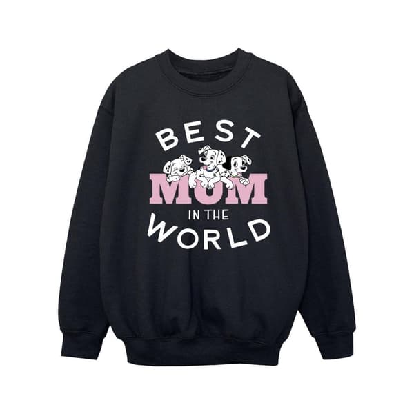 Disney 101 Dalmatinernas bästa mamma i världen-tröja för flickor Black 5-6 Years