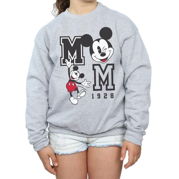 Disney Girls Mickey Mouse Jump And Wink Sweatshirt