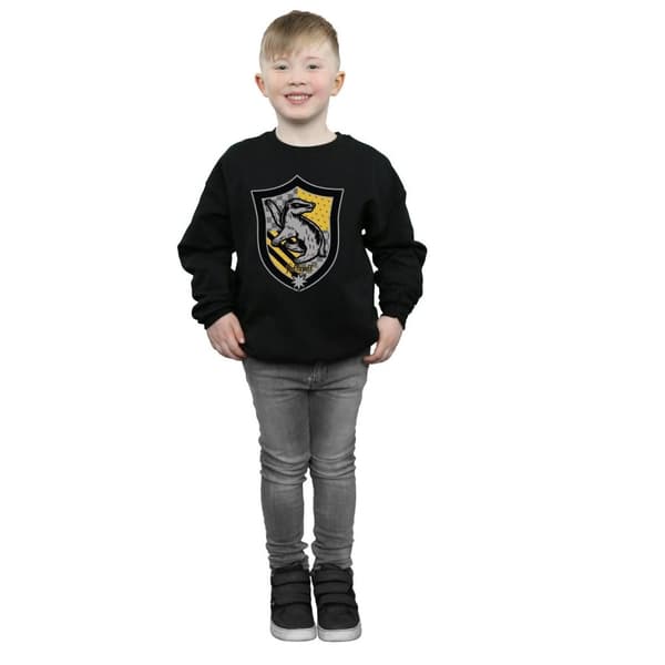 Harry Potter Hufflepuff Crest Flat Sweatshirt för pojkar