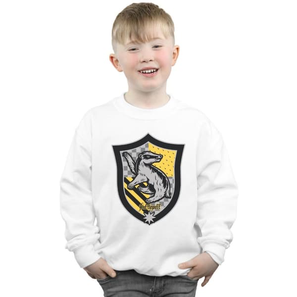 Harry Potter Hufflepuff Crest Flat Sweatshirt för pojkar