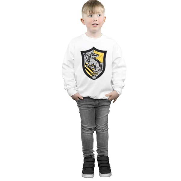 Harry Potter Hufflepuff Crest Flat Sweatshirt för pojkar