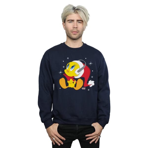 Looney Tunes Mens Christmas Tweety Sweatshirt
