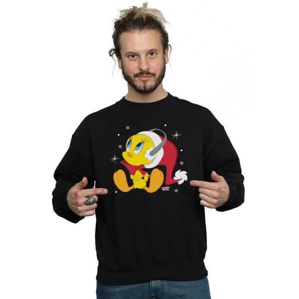 Looney Tunes Mens Christmas Tweety Sweatshirt