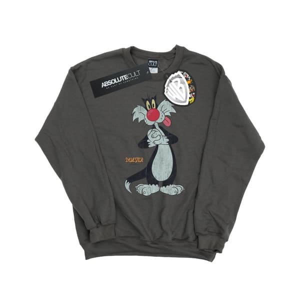 Looney Tunes Mens Sylvester Distressed Sweatshirt