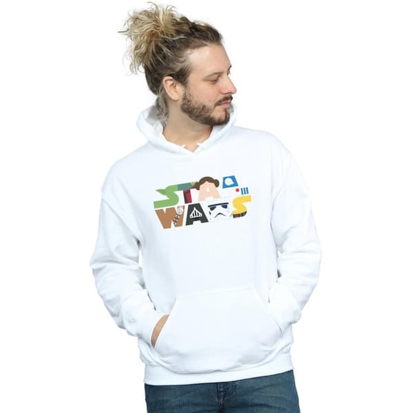 Star Wars Mens Character Logo Hoodie