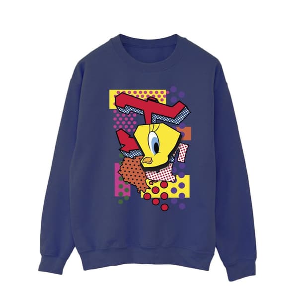 Looney Tunes Mens Tweety Pop Art Sweatshirt