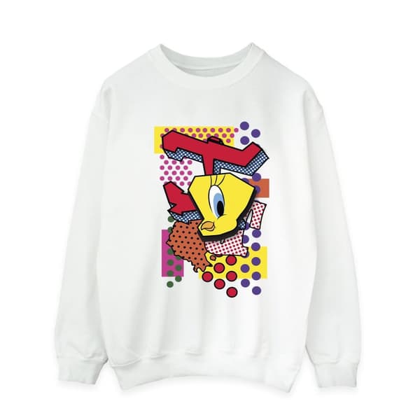 Looney Tunes Mens Tweety Pop Art Sweatshirt