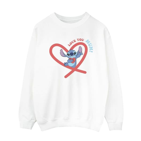 Disney Dam/Tjej Lilo & Stitch Love You Mum Sweatshirt