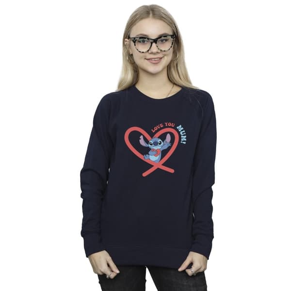 Disney Dam/Tjej Lilo & Stitch Love You Mum Sweatshirt