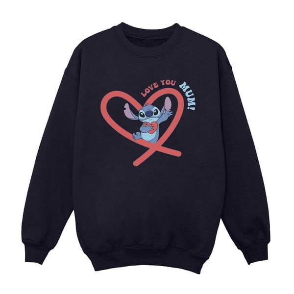 Disney Dam/Tjej Lilo & Stitch Love You Mum Sweatshirt