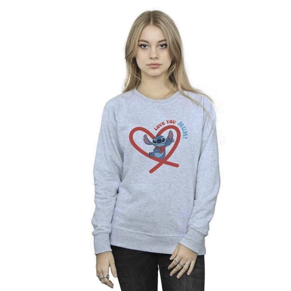 Disney Dam/Tjej Lilo & Stitch Love You Mum Sweatshirt