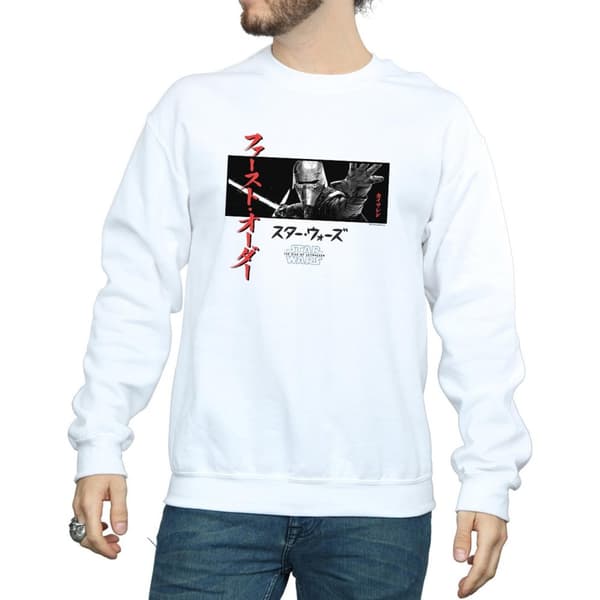 Star Wars: The Rise of Skywalker Star Wars The Rise Of Skywalker Kylo Ren Katakana Art Stripe Sweatshirt för herrar