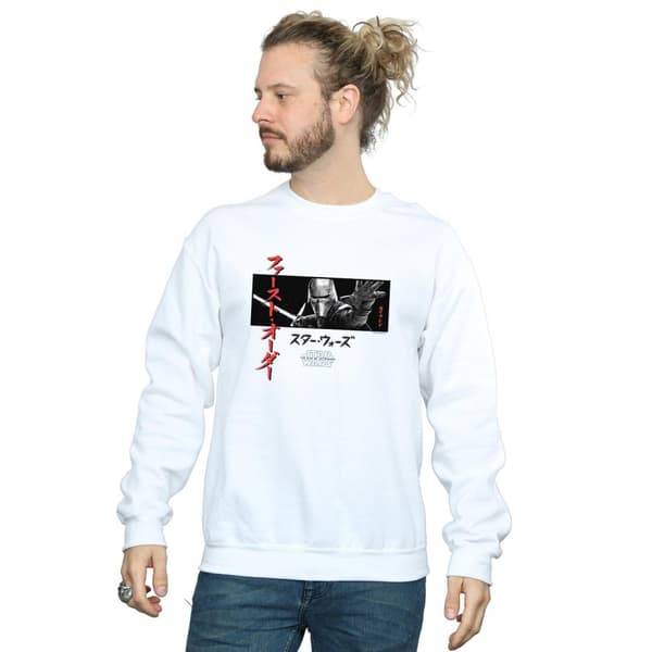 Star Wars: The Rise of Skywalker Star Wars The Rise Of Skywalker Kylo Ren Katakana Art Stripe Sweatshirt för herrar