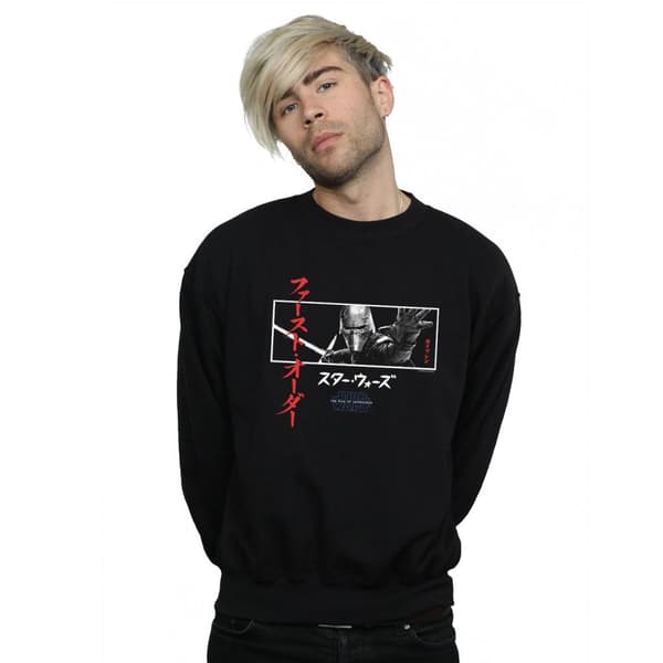 Star Wars: The Rise of Skywalker Star Wars The Rise Of Skywalker Kylo Ren Katakana Art Stripe Sweatshirt för herrar