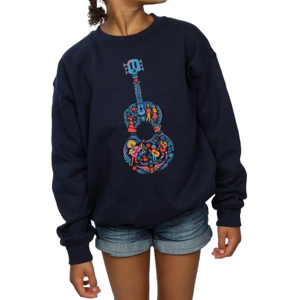 Disney Sweatshirt med gitarrmönster från Coco för flickor