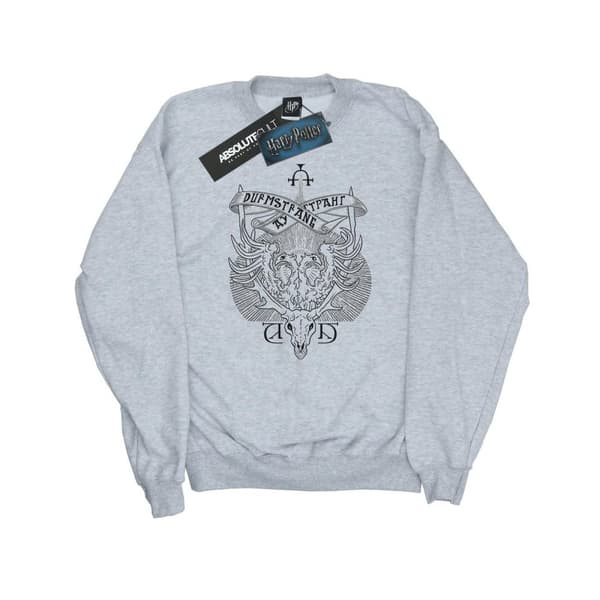 Harry Potter Womens/Ladies Durmstrang Institute Crest Sweatshirt Heather Grey L