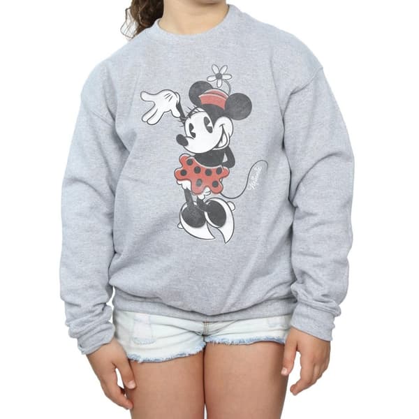 Disney Girls Minnie Mouse Waving Sweatshirt