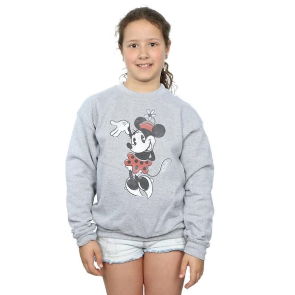 Disney Girls Minnie Mouse Waving Sweatshirt