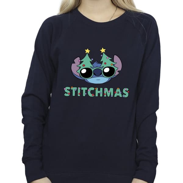 Disney Dam/Tjej Lilo & Stitch Stitchmas Glasses Sweatshirt