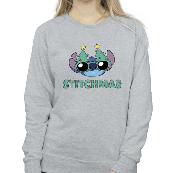 Disney Dam/Tjej Lilo & Stitch Stitchmas Glasses Sweatshirt